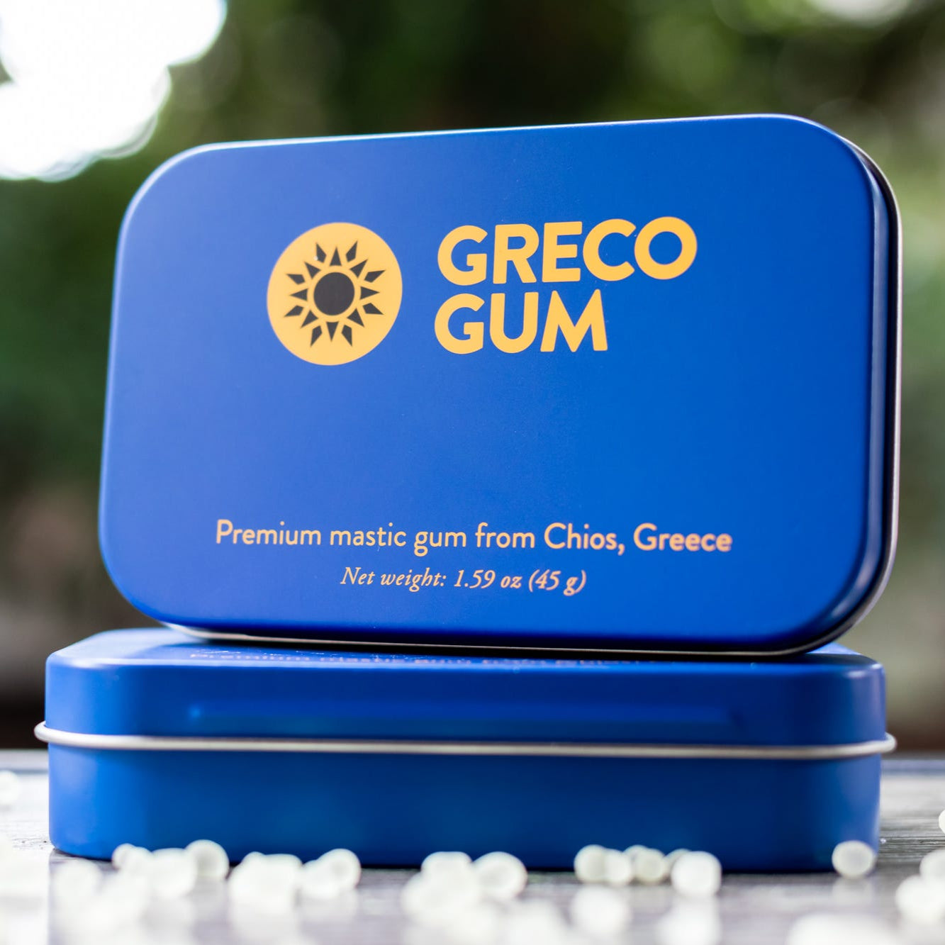 Plastic-Free "Greco" Gum Droplets