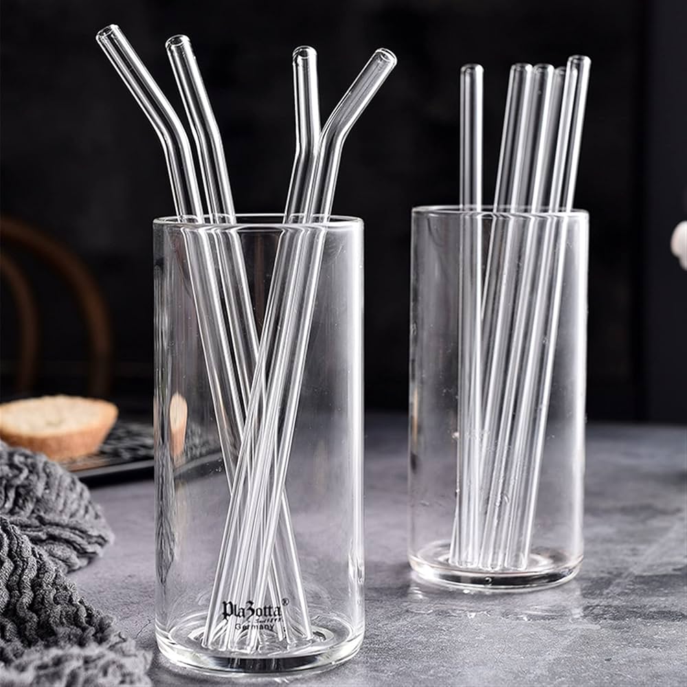 4-Pack Borosilicate Glass Straws