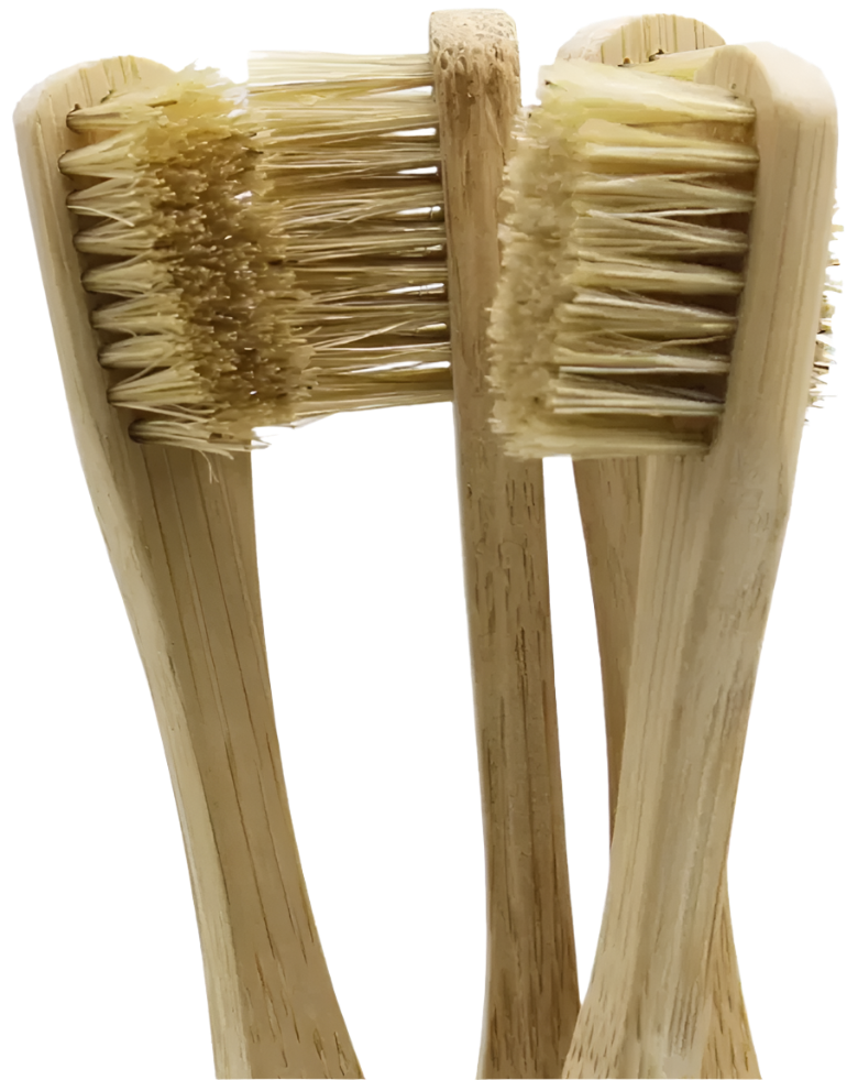 4-Pack Natural Non-Toxic Plastic-Free Toothbrush